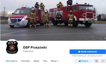 OSP Proszówki na Facebooku