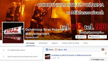 OSP Mikluszowice na Facebooku.