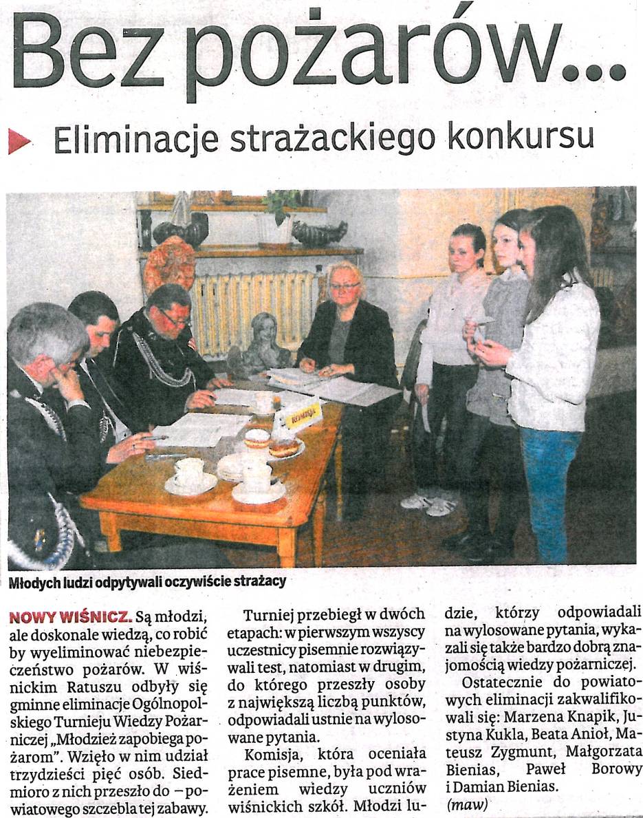 Bez poarw ... Eliminacje straackiego konkursu - Gazeta Krakowska - 18.03.2011