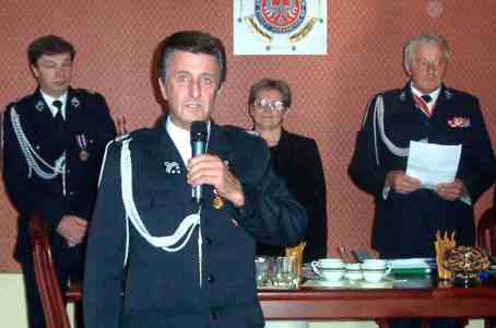 Jan Kulig na I Zjeździe OP ZOSP RP w Bochni - 2001
